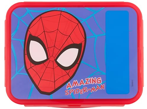 Marvel Spider-Man - Lonchera de polipropileno, color rojo