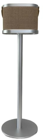 ZGOUO Aluminiumlegierung Lautsprecher Bodenständer Kompatibel mit Bang&Olufsen Beosound A5 tragbare Bluetooth-Lautsprecher,Groove Moving Design, versteckte Kabel, Anti-Rost Anti-Color Fade (Silber)