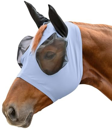WALDHAUSEN Fliegenmaske Puck Flex, Pastellblau, Shetty