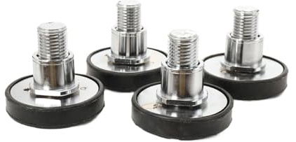 NICCOO 4 Stück Drehteller Tragarmteller inkl. Gummiauflage, Universelle Gummiteller Drehteller Tragarmteller für Hebebühne Ausdrehbar Aufnahme, Höhe 120mm, Gummischeiben Ø120mm
