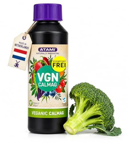 ATAMI VGN CalMag 250 ml – Stickstofffreier Calcium-Magnesium | ATAMI's Pflanzendünger, veganic, für weiches Wasser, Regenwasser & Osmosewasser, alle Wachstumsphasen
