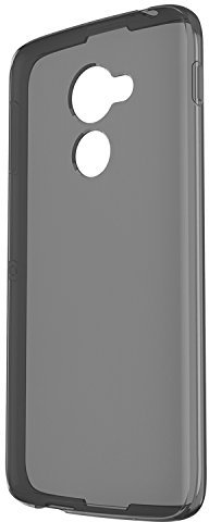 BlackBerry DTEK60 Étui en Cuir véritable avec Doublure en Fourrure Souple pour téléphone Portable Transparent Noir