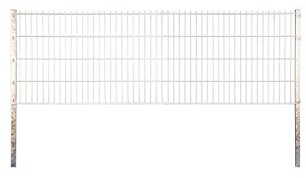 Doppelstab-Mattenzaun/Garten-Zaun Komplett-Set mit 80 cm Höhe/feuerverzinkt / 22.5 m Länge/Drahtstärke 6-5-6 mm/inklusive Gitterstabmatten, Zaun-Pfosten und Montagematerial/Made in Germany