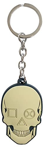 Difuzed Herren Playstation Biker Rubber Keychain Schlüsselanhänger, Schwarz, Einheitsgröße