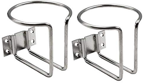 Shumo 2Pcs Stainless Steel Car Boat Ring Cup Drink Holder Bottle Stand for Marine Yacht Truck RV Camper