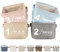 LessMo 4 Pack Storage Baskets, Collapsible Mini Storage Boxes, Canvas Fabric Waterproof Storage Bins made from Cotton and Linen, for Toys, Bathroom, Closets, Playroom (DELUXE, Thick fabric)