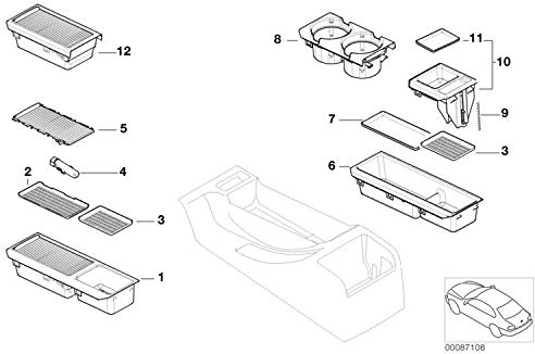 ORIGINAL BMW Getränkehalter Ablagefach Münzbox Münzfach Mittelkonsole 3er E46
