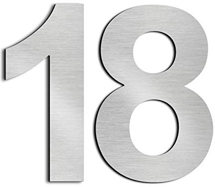 nanlyiau 2pc 3in numero civico esterno adesivo numero civico acciaio numero civico acciaio inox realizzato in solido acciaio inossidabile 304 Argento(11)