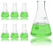 Utile 6pcs of 50ml Glass Erlenmeyer Conical Flasks, Narrow Mouth, Borosilicate 3.3 Glass with Printed Graduation, 4016.0050.6