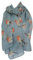 Purple Possum® Damen Schal mit Rotkehlchen-Aufdruck, hellblaue Vögel, großer Vogel, Rotkehlchen