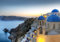 decomonkey Fototapete selbstklebend Landschaft 196x140 cm Selbstklebende Tapeten Wand Fototapeten Tapete Wandtapete klebend Klebefolie Griechenland Santorin Berge Architektur Ozean Aussicht