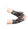 Damen Spitzenhandschuhe Fingerlose Blumen Handschuhe Hochzeit Party Kostüm Zubehör, Grün , Einheitsgröße