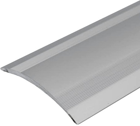 A49 61mm Anodised Aluminium Self Adhesive Door Threshold Ramp Profile - Silver, 3.0m