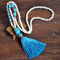 Generic ORJE Ethnic wind necklace blue, Acrylic
