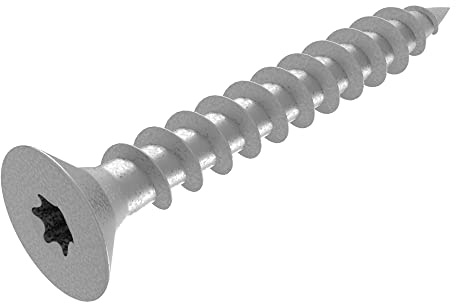 SECCARO Spanplattenschraube 6 x 45 mm, Edelstahl V2A VA A2, Holzschraube mit Vollgewinde, TX/Innensechsrund - 150 Stück
