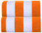 Sweet Needle Strandtücher – 2 Orange Cabana Stripe Classic, 100% Baumwoll-Frottee, ringgesponnenes Pooltuch, schnell trocknend, 450 g/m², für Erwachsene (Orange, 76 x 152 cm)