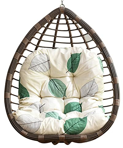 Morbuy Papasansessel Kissen Sitzauflage, Rundes Dicke Stuhlkissen Mit Krawatten Bequem & Weich Sitzkissen Hängesessel für Indoor Outdoor Garten Stuhlauflage (100x120CM,Freshness)