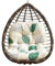 Morbuy Papasansessel Kissen Sitzauflage, Rundes Dicke Stuhlkissen Mit Krawatten Bequem & Weich Sitzkissen Hängesessel für Indoor Outdoor Garten Stuhlauflage (100x120CM,Freshness)
