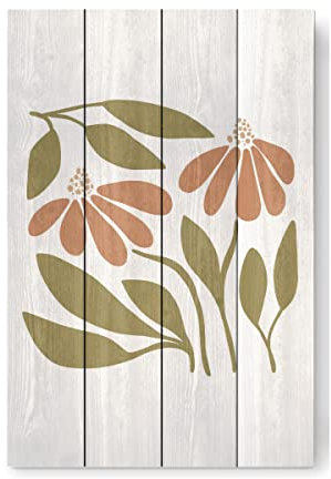 artboxONE Holzbild 60x40 cm Natur Flora Garten Bunt von Künstler BAINAI