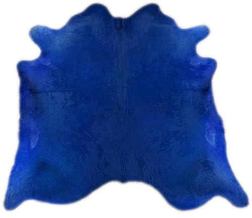 Kuhfelle Online & Nomad Premium KUHFELL Marine BLAU GEFÄRBT 180 x 210 cm KUHFELL Teppich DUNKELBLAU
