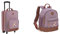 LAESSIG Kinder Trolley Reisekoffer mit Packriemen und Rollen 18,3 Liter, 46 cm, 3 Jahre,Lila & Kinderrucksack mit Brustgurt Kindergartentasche 27 cm, 4,5 Liter Oben, 1,5 Liter unten, 3 Jahre