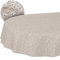 Stoff Tischdecke Tischwäsche Textil Tischtuch Baumwolle Polyester Gewebe abwaschbar pflegeleicht, in rund oval eckig Violen Beige Oval 260x140cm Schnittkante