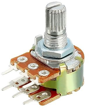 5pcs 20% 0,05W WH148 15 Mm 6 Pin -Wellenverstärker Dual Linear Taper Rotary Potentiometer -Widerstände Für Arduino,500K Ohm