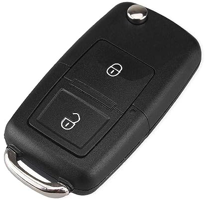OcioDual 2 Tasten Schlüsselgehäuse Kompatibel mit MK4 Bora Golf 4 5 6 Passat Polo Touran, Gehäuse der Fernbedienung, Autoschlüssel Ersatz Schlüssel, Schlüsselhülle Hülle Schlüsselbox Case