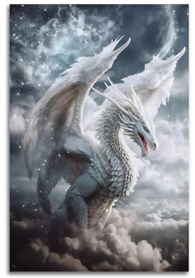 VZRSQZK Poster fantaisie Game Dragon sur toile - Impression d'art moderne pour chambre à coucher - 20 x 30 cm