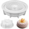 Gâteau Moule En Silicone, Moules De Cuisson Réutilisables, Moule à Pâtisserie En Silicone, Anti-Adhésif Rond Mousse Silicone Moule, Moule à Gâteau Rond Fait Bricolage