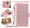 Beajew Coque Compatible avec Sony Xperia XA2 avec Cordon,Etui Sony Xperia XA2,Flip Portefeuille Étui Cuir,[9 Porte Cartes] [Fermeture Magnétique]-Couleur Rose