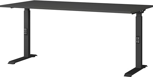 Germania Schreibtisch 7911-547, in Graphit, me. höheneinst., 160 x 91 x 80 cm (BxHxT)