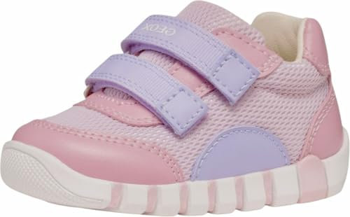 Geox Bébé Fille B IUPIDOO Girl A Basket, Rose/Lilac, 22 EU