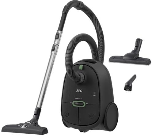AEG CLEAN 6000 ECO Bagged Cylinder Vacuum Cleaner AB61C2ECO, Cleaning Made Easy, HEPA Filtration, Cleaner Output Air, Multiple surfaces, Hard floors and Carpets, Dust Magnet Silent Nozzle,(dB)73,3,5L