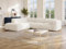Vente-unique-Großes Ecksofa mit Recamiere mit Rückenlehne - Ecke Links - Bouclé-Stoff - Weiß - POGNI von Maison Céphy