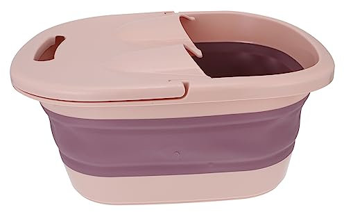 HAPINARY Foldable Foot Soaking Basin and Household Foot Massage Bucket Pink for Home Use and