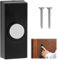 Wired Door Bell Button, Door Bell Push Wall Mounted with 2pcs Screws Weatherproof Plastic Button Switch 5.5 * 2.4 * 1.7cm for Most Doorbell Chimes for Home Garage Warehouse Easy Installation (Black)