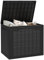 Outsunny Coffre de rangement extérieur 93L avec poignées encastrées, malle de rangement extérieur étanche pour jardin terrasse, 56 x 41 x 50 cm, noir