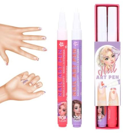 TOPModel Nagellackstifte im Set - 2 Stück BEAUTY and ME Stifte für schönere Nägel zum Bemalen in rosa und lila