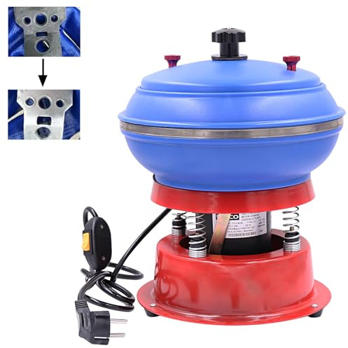KACBFEE Electric Vibratory Tumbler, Rock Polishing Kit, Machine Capable of Wet Polishing for Rust-Free Paint Removal, Engine Cleaning, and Bolt De-rusting
