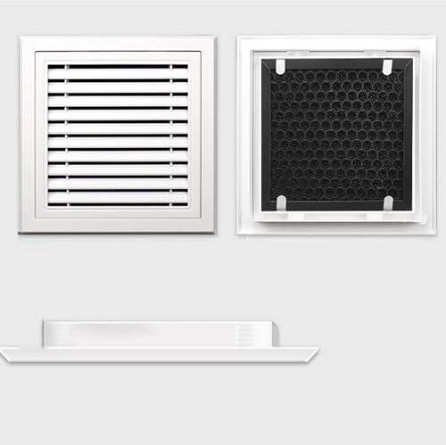 Rejilla de retorno de aire impermeable (abertura de conducto), cubierta de ventilación de retorno de aire for pared o techo, rejilla de filtro de retorno de aire tipo panal(Grey,450x450mm/18x18in)