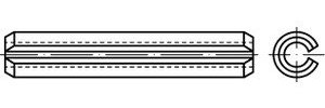 ISO 8752 Spannstifte Federstahl 3 x 30 K 1000 Stk