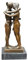 Antike Fundgrube Erotische Bronze Figur 2 küssende Männer auf Marmorsockel | Skulptur Statue Dekoration | H: 27 cm (5643)