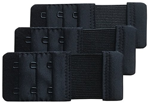 Chanie Women Pack of 3 Soft Comfortable 2 Hooks Bra Extender,9.2cm x 3.8cm