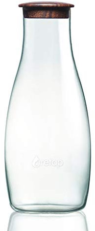 Retap BRP1.2-LW 1.2 Caraffa per Acqua in Vetro, Noce