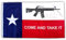 High Supply Flagge Texas Come and Take It mit zwei Messingösen, doppelt genähte Kanten, 100 % Polyestergewebe, Come and Take It Flagge, 91 x 152 cm, Flagge Texas