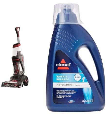 BISSELL ProHeat 2X Revolution Carpet Cleaner | Outcleans the Leading Rental with HeatWave Technology | Carpets Dry in 30 Minutes | 18583 & Wash & Refresh Cotton Fresh Formula with Febreze | 1079E