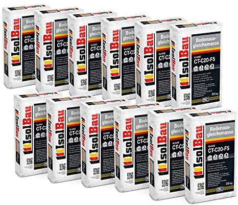Isolbau Bodenausgleichsmasse 2-20mm CT-C20-F5-300 kg Selbstnivellierende Ausgleichsmasse für Bodenunterlagen im Innenbereich
