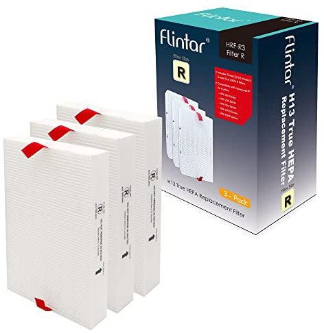 Flintar H13 - Filtro di ricambio HEPA R, compatibile con purificatore d'aria Honeywell HPA300, HPA200, HPA 100 e HPA 5000, HRF-R3 (3 filtri HEPA)