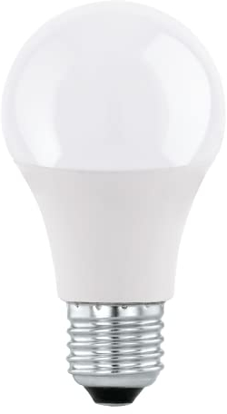 EGLO E27 LED Lampe, Glühbirne 8,8 Watt (entspricht 60 Watt), 806 Lumen, 4000 K, Leuchtmittel neutralweiß, Glühlampe opal weiß, A60, Ø 6 cm